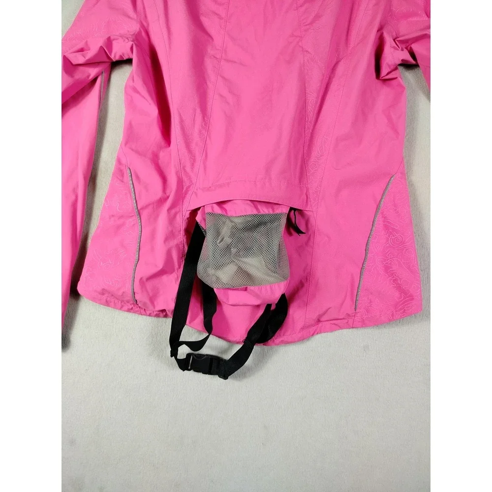 Gore Bike Wear Jacket Womens Medium Pink GORE-TEX Cycling Windbreaker Reflective